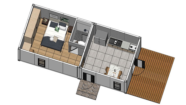 Модульный домик для отдыха, модель 34