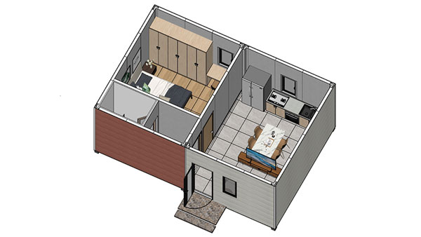Модульный домик для отдыха, модель 39