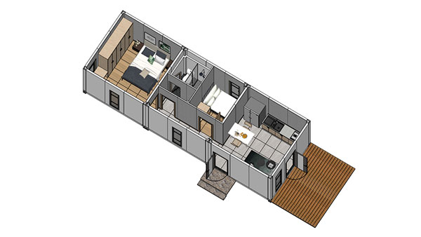 Модульный домик для отдыха, модель 44