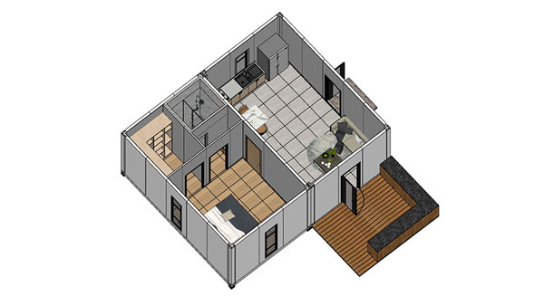 Модульный домик для отдыха, модель 48