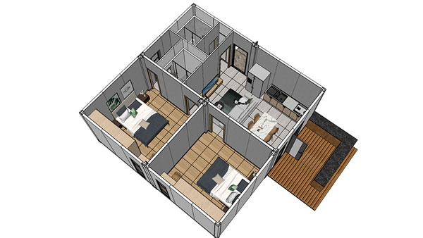 Модульный домик для отдыха, модель 59